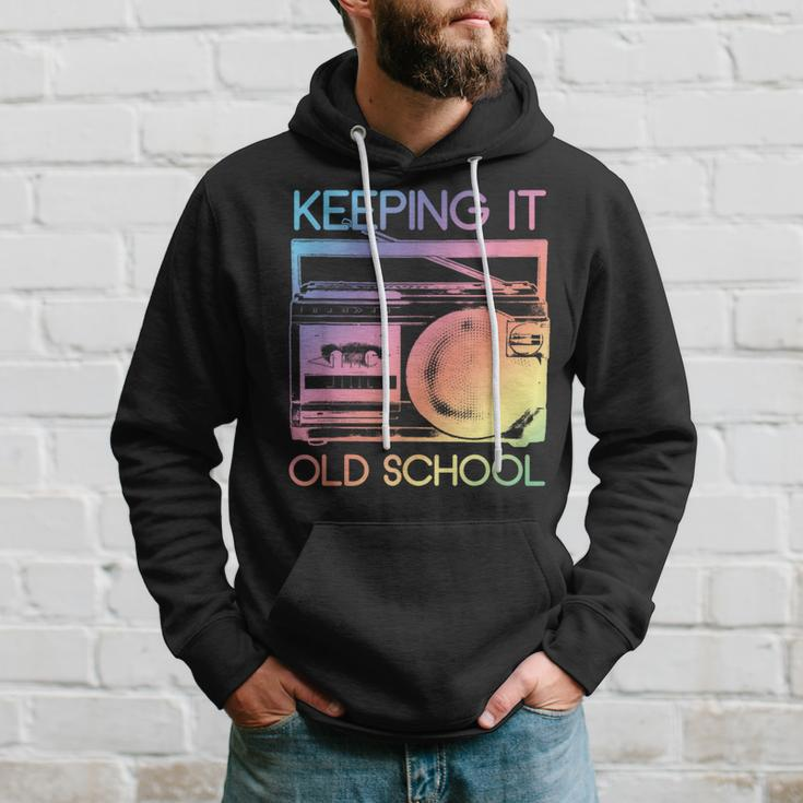 Keeping It Old School Retro 80S 90S Boombox Music Hoodie Gifts for Him
