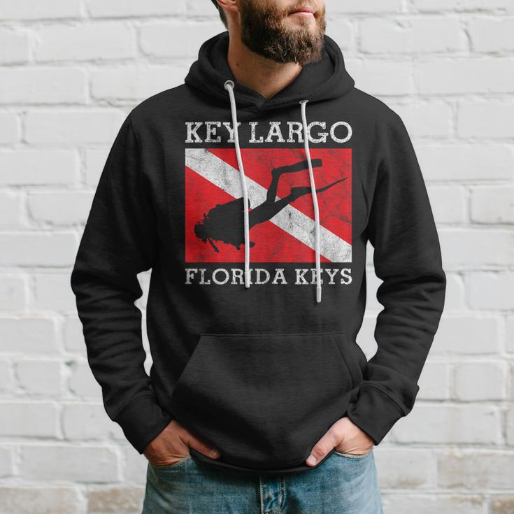 Key Largo Florida Scuba Dive Flag Souvenir Hoodie Gifts for Him