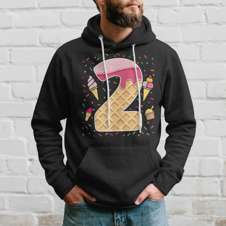 Kinder 2 Geburtstag Eis 2 Jahre Alt 2 Jungen Hoodie Geschenke für Ihn