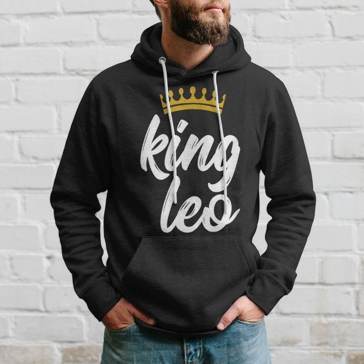 King Leo Crown Zodiac Sign Birthday Hoodie Gifts for Him