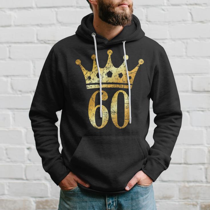 Krone Nummer 60 Antik Goldgelb 60 Geburtstag Hoodie Geschenke für Ihn