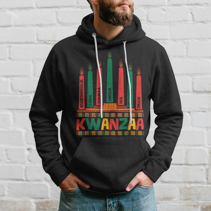 Kwanzaa Kinara African American Celebration Graphic Hoodie Gifts for Him