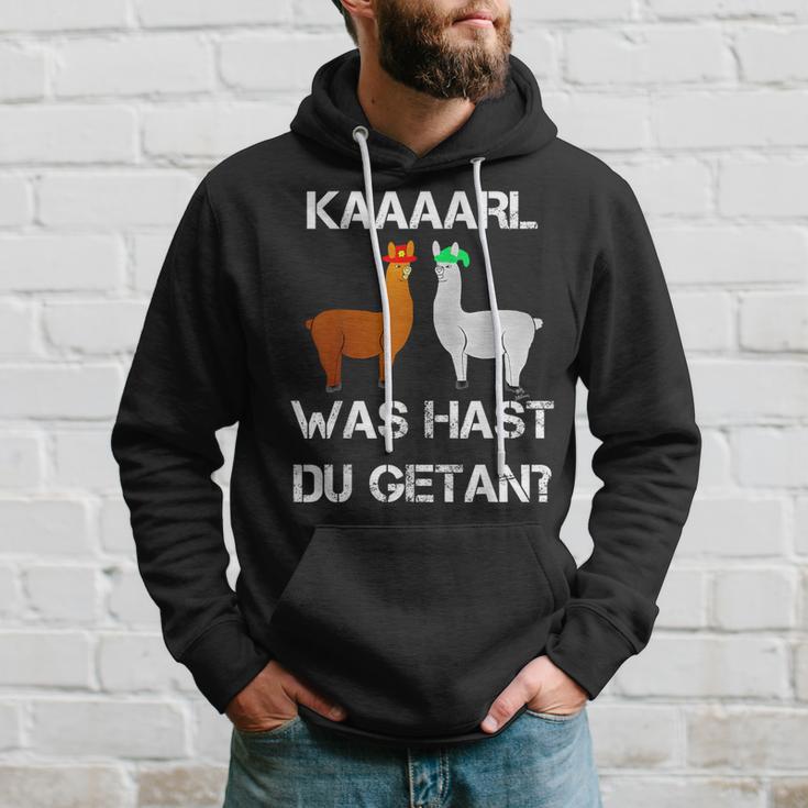 Lamas With Hüten Karl Was Hat Du Getan Lama Hoodie Geschenke für Ihn