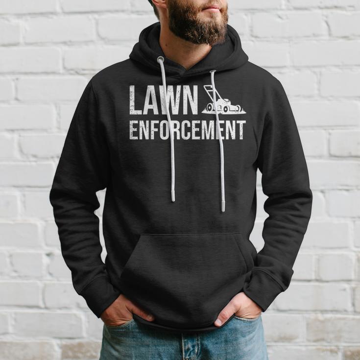 Lawn Enforcement Gardener Dad Farthers Day Hoodie Gifts for Him