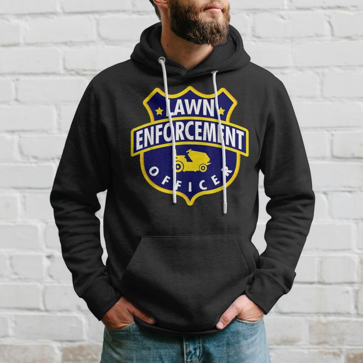 Lawn Enforcement Officer Lawnmower Police Fathers Day Hoodie Gifts for Him