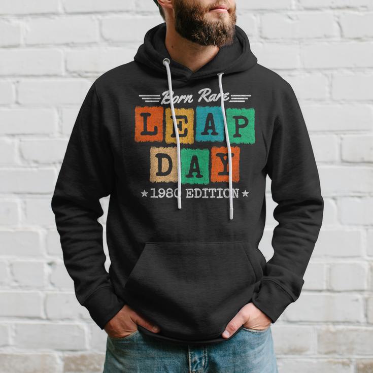 Leap Year 1980 Birthday Born Rare 1980 Leap Day Birthday Hoodie Gifts for Him