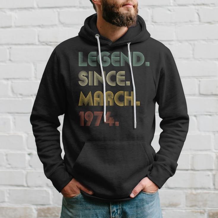 Legend Since March 1974 50Th Birthday 50 Years Old Hoodie Gifts for Him
