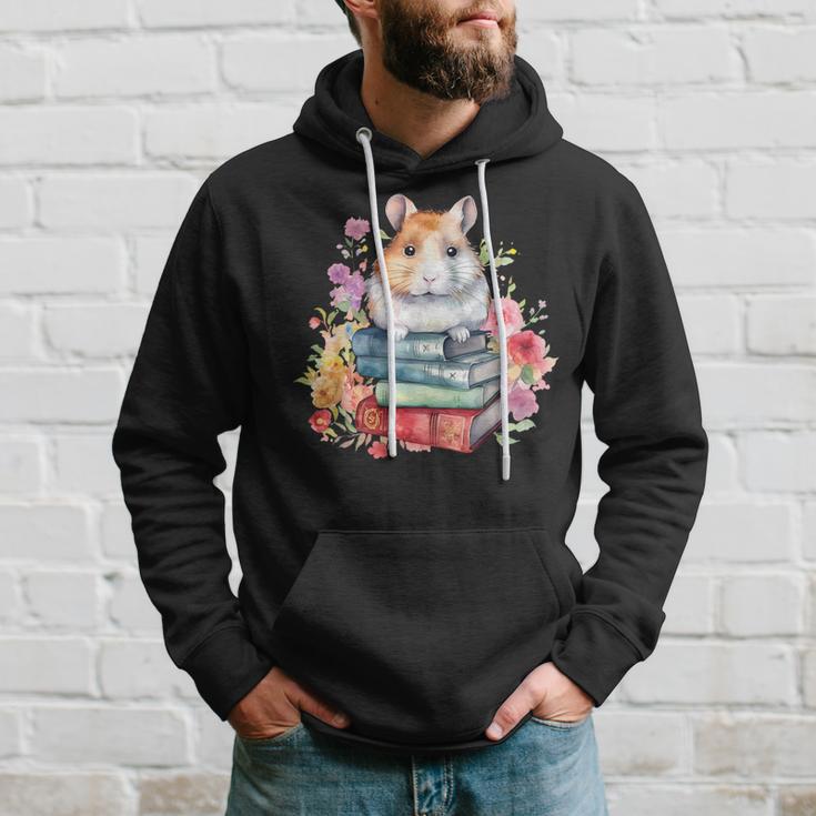 Lesebücher Buchliebhaber Hamster Und Aquarell Bücher Hoodie Geschenke für Ihn