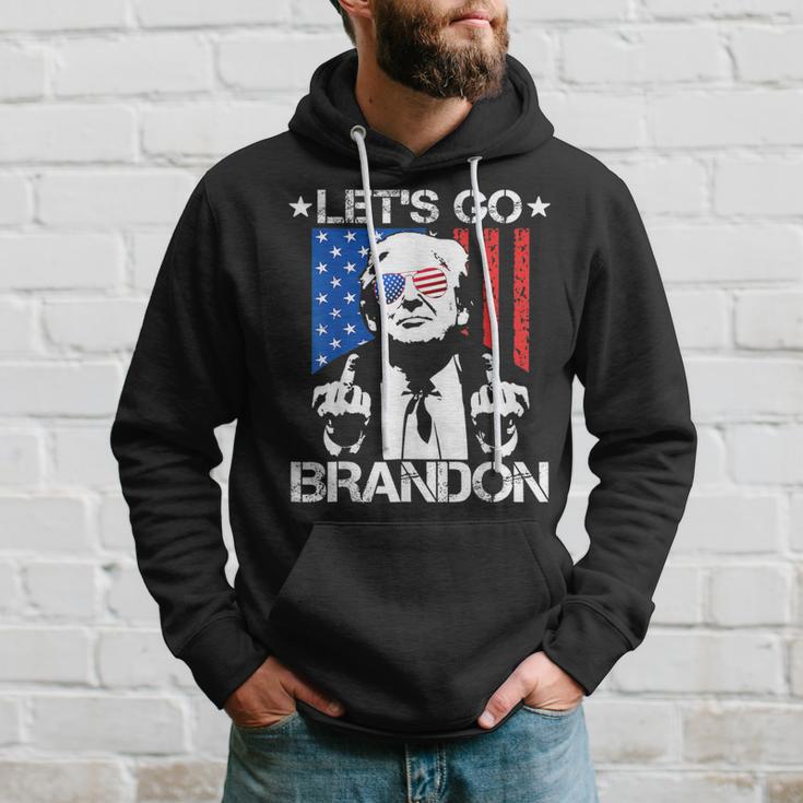 Let's Go Brandon Pro Trump 2024 Flag Anti Joe Biden Hoodie Gifts for Him