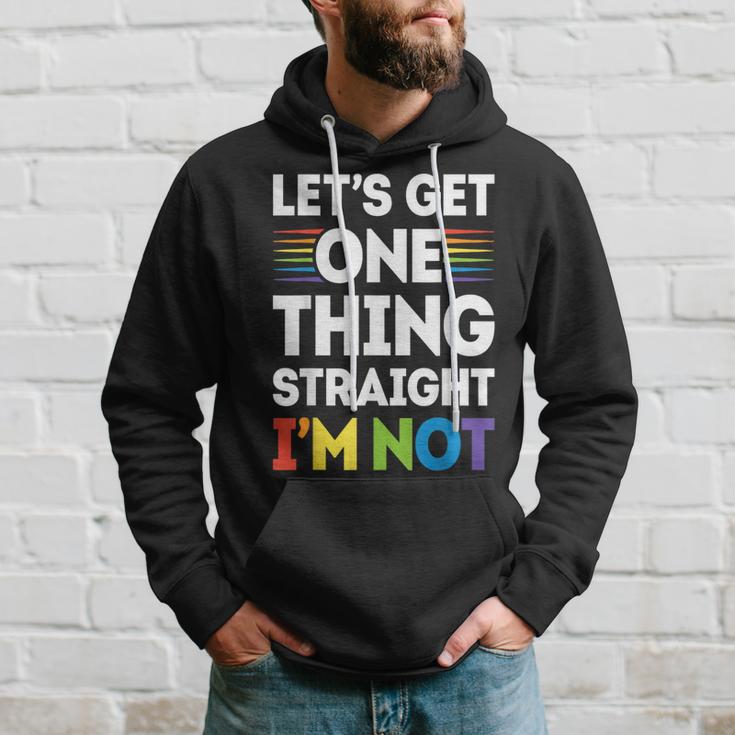 Let's Get One Thing Straight I'm NotGay Pride Lgbt Hoodie Gifts for Him