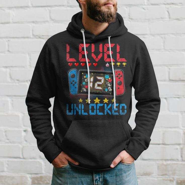 Level 12 Unlocked Video Gamer 12Th Birthday 12 Year Old Hoodie Gifts for Him