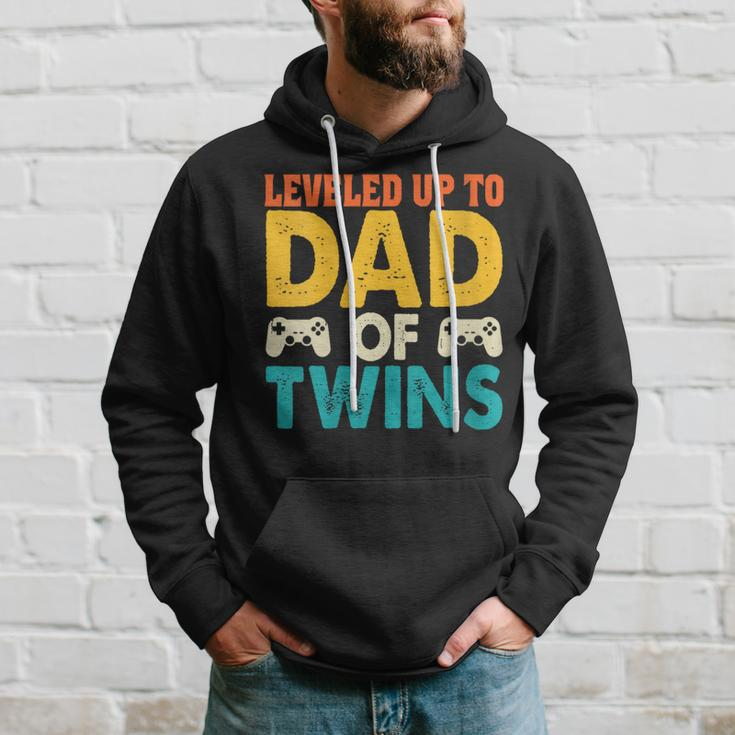 Leveled Up To Dad Of Twins Gaming Fathers Day Hoodie Gifts for Him