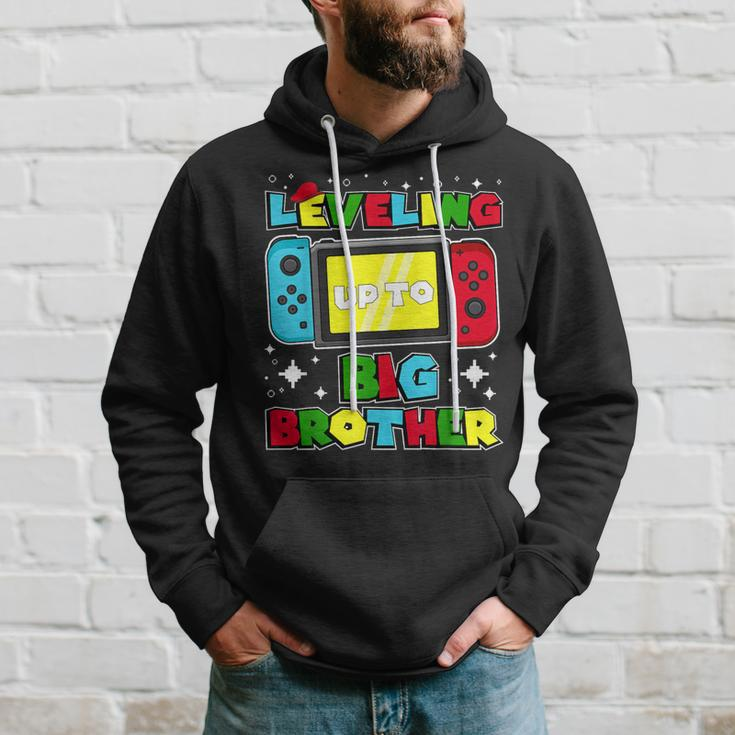 Leveling Up To Big Brother 2024 Gaming Boys Toddler Big Bro Hoodie Gifts for Him