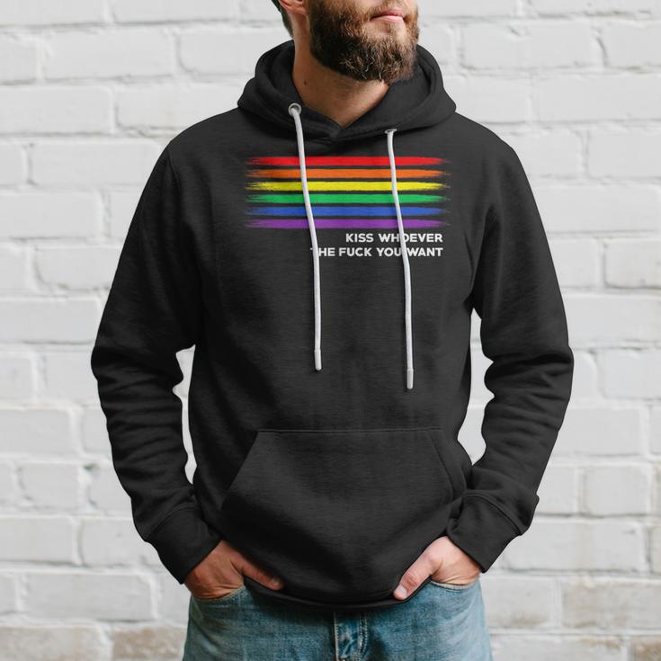 Lgbt Pride Kiss Whoever The F Ck You Want Lgbt Hoodie Gifts for Him