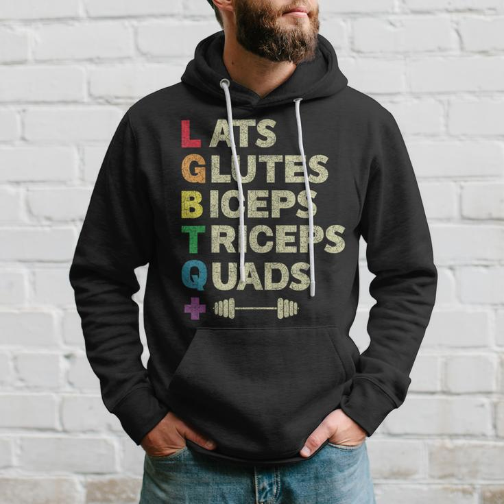 Lgbtq Lats Glutes Biceps Triceps Quads Weightlifting Hoodie Gifts for Him
