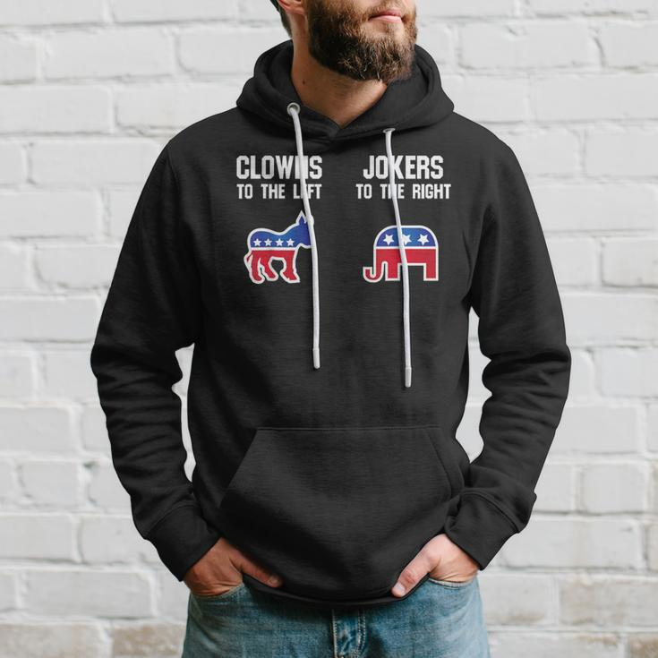 LibertarianClowns To The Left Jokers To The Right Hoodie Gifts for Him