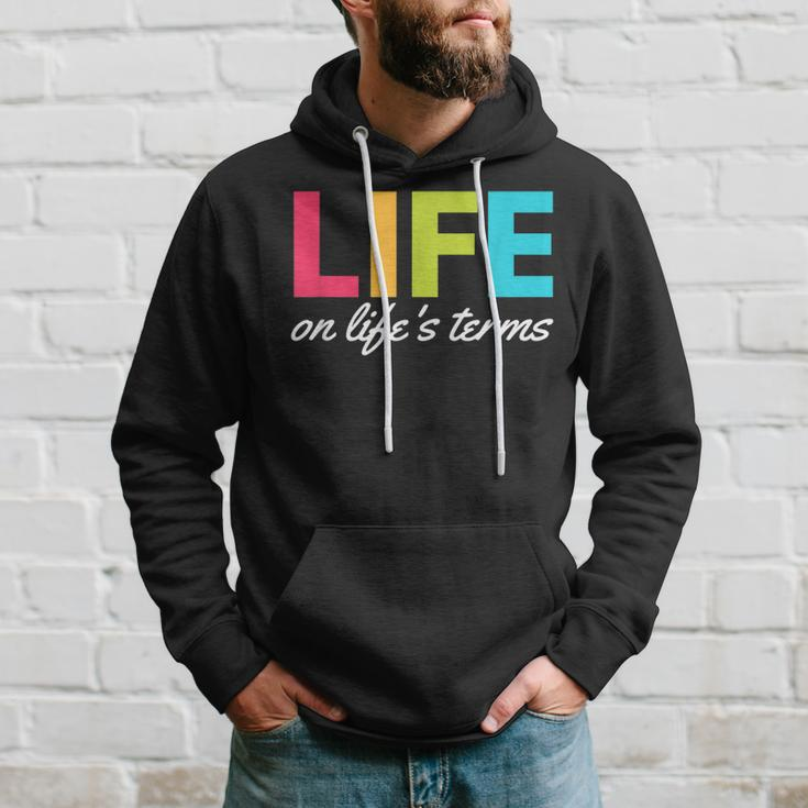 Life On Life's Terms Alcoholic Clean And Sober Hoodie Gifts for Him