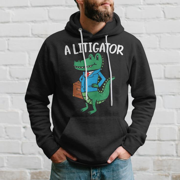 A Litigator Alligator Lover Law Justice Attorney Lawyer Hoodie Gifts for Him