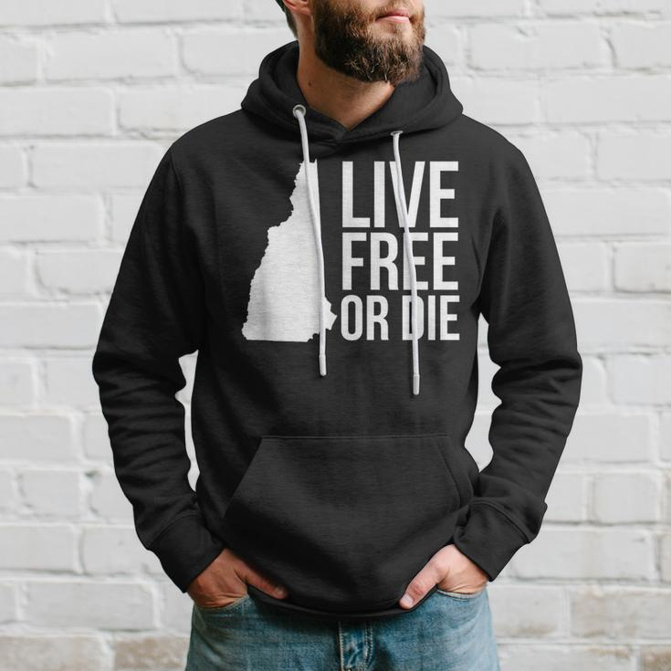 Live Free Or Die Nh Motto New Hampshire Map Hoodie Gifts for Him