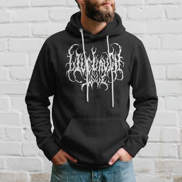 Live Life Laugh Love Death Metal Style Hoodie Gifts for Him