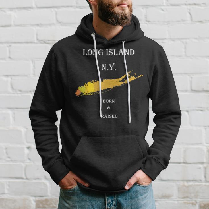 Long Island Ny Born & Raised Hoodie Gifts for Him