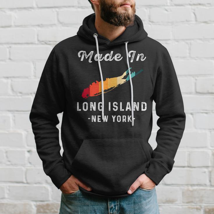 Long Island Ny Souvenir Native Long Islander Map Vintage Hoodie Gifts for Him