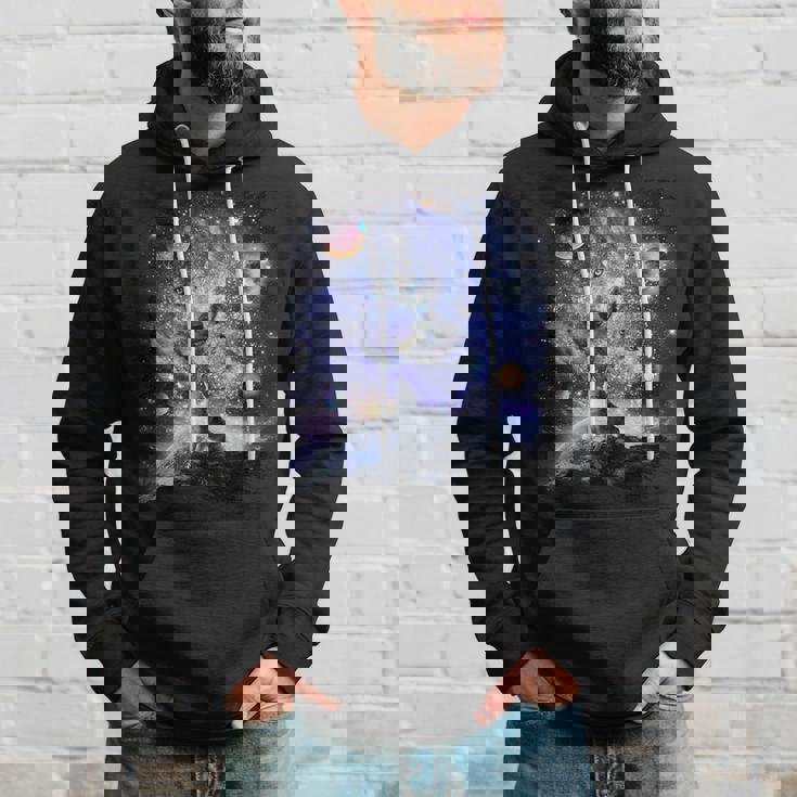 Loup De L'espace Cosmique Famille Des Loups Hurlant Constellation Sweat à capuche Cadeaux pour lui