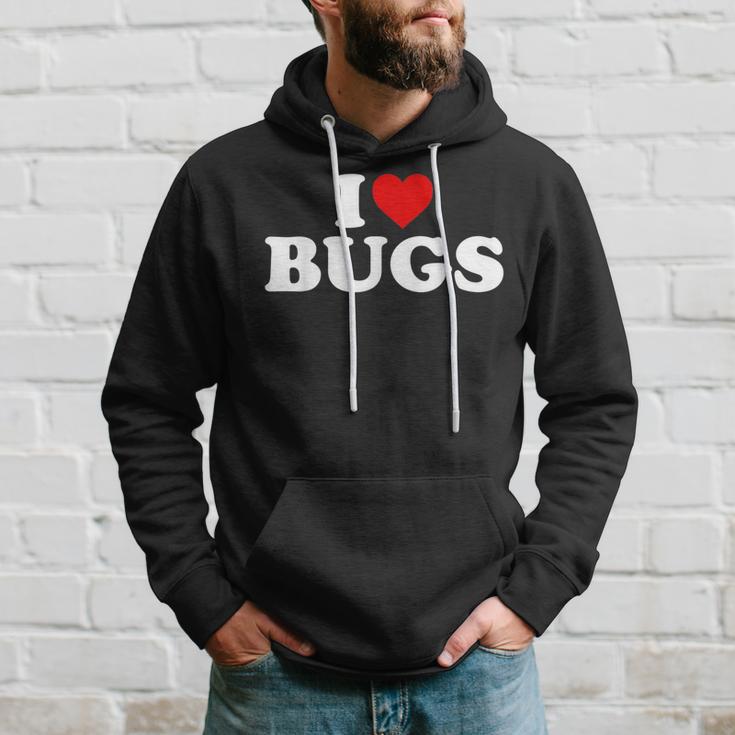 I Love Bugs Heart Hoodie Gifts for Him