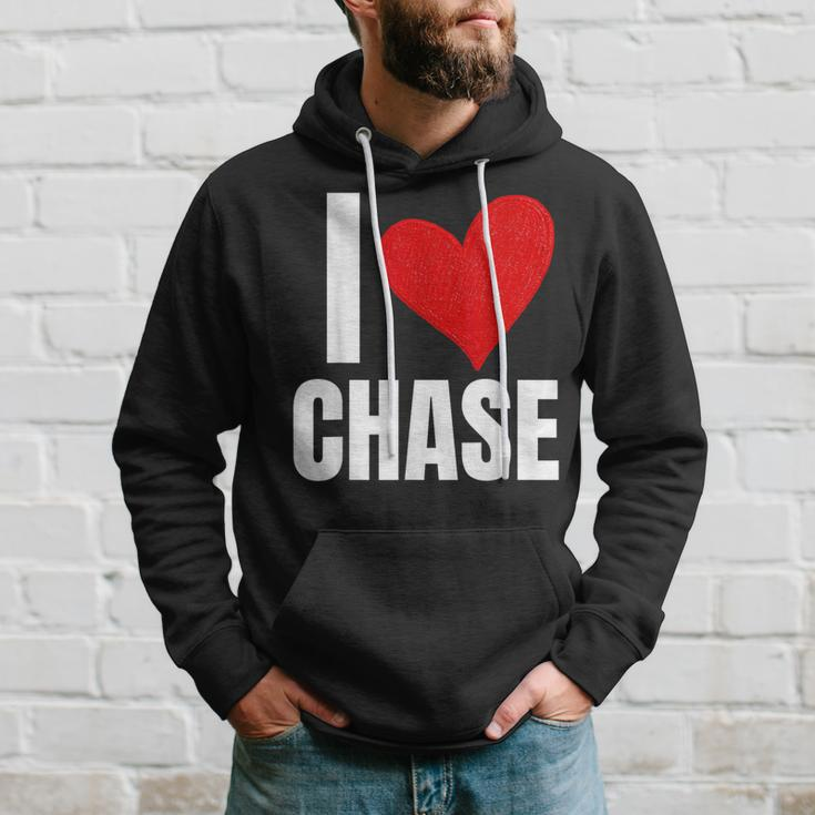 I Love Chase Personalized Personal Name Heart Friend Family Hoodie Gifts for Him