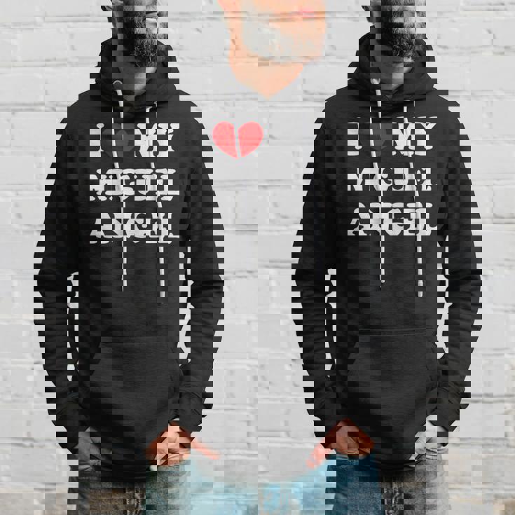 I Love My Miguel-Angel Amo A Mi Miguel-Angel Cuello Sudadera Regalos para él