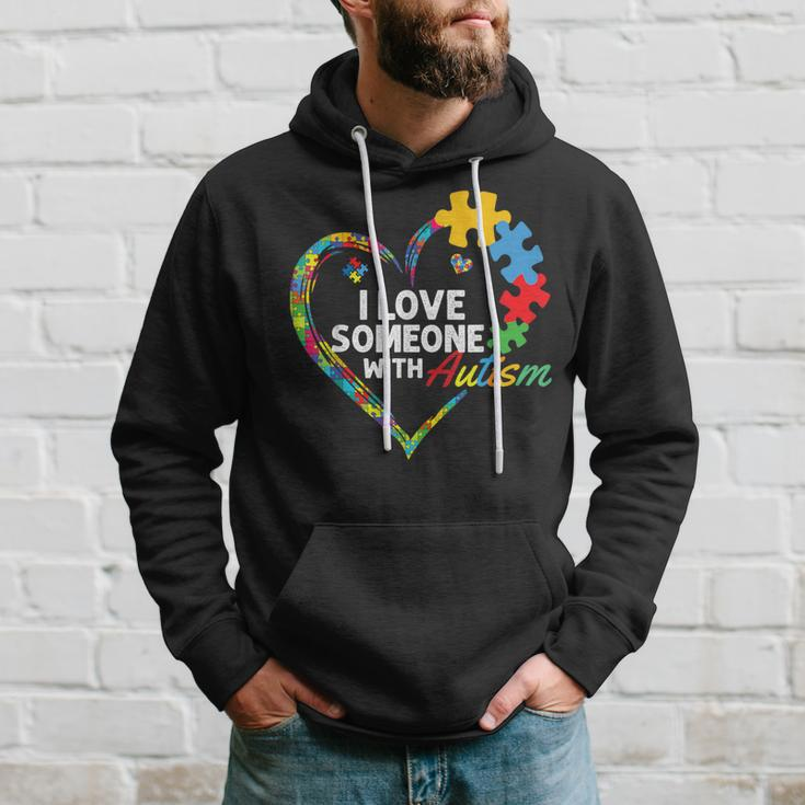 I Love Someone With Autism Heart Puzzle Hoodie Gifts for Him
