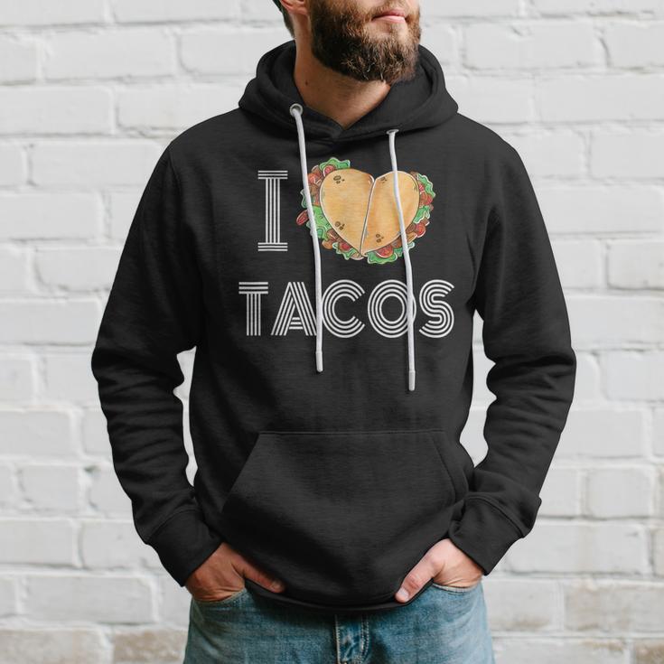 I Love Tacos 2 Tacos Make A Heart Taco Mexican Foodie Hoodie Gifts for Him