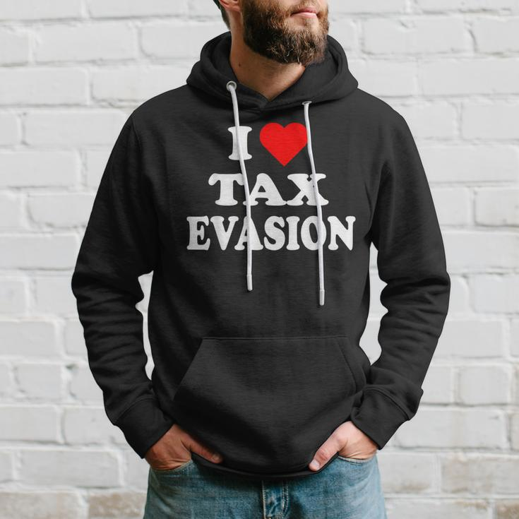 I Love Tax Evasion Red Heart Commit Tax Fraud Hoodie Gifts for Him