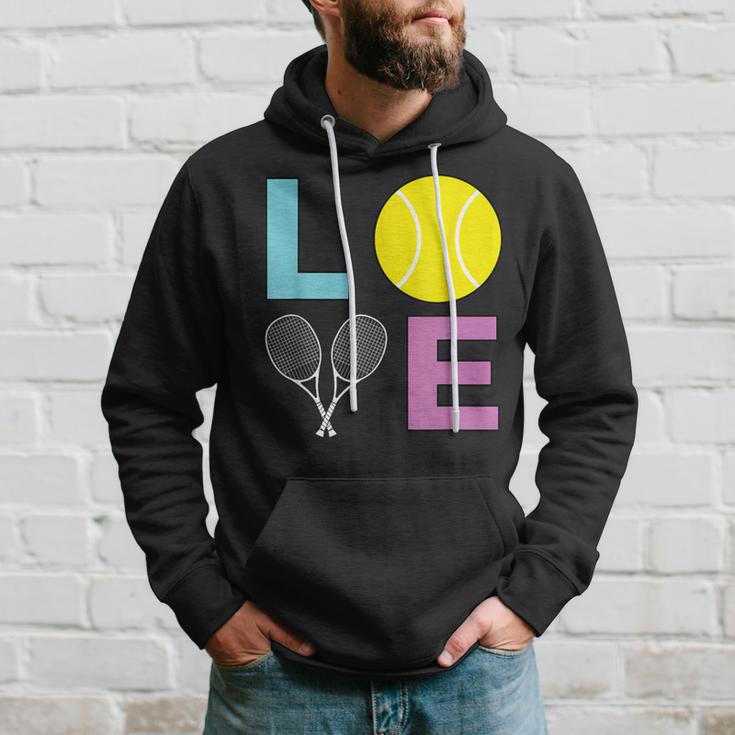 I Love Tennis Tennis Player Hoodie Gifts for Him