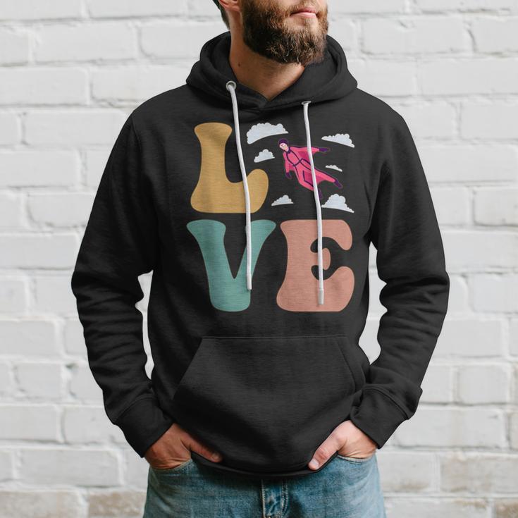 Love Wingsuit Flying Wingsuit Flyer Skydiving Base Jumping Hoodie Gifts for Him