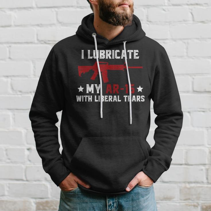 I Lubricate My Ar-15 With Liberal Tears 2Nd Amendment Hoodie Gifts for Him