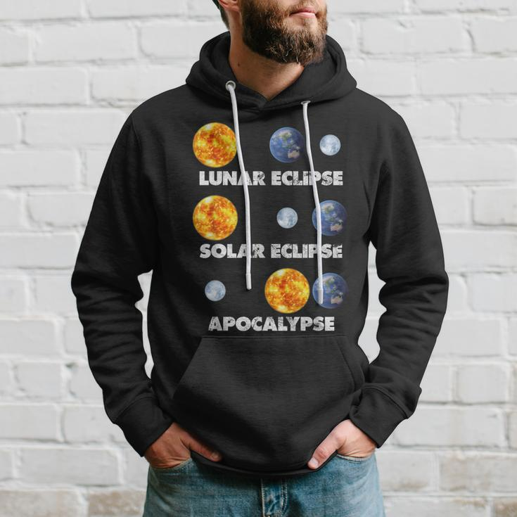 Lunar Eclipse Solar Eclipse Apocalypse Astronomy Hoodie Gifts for Him