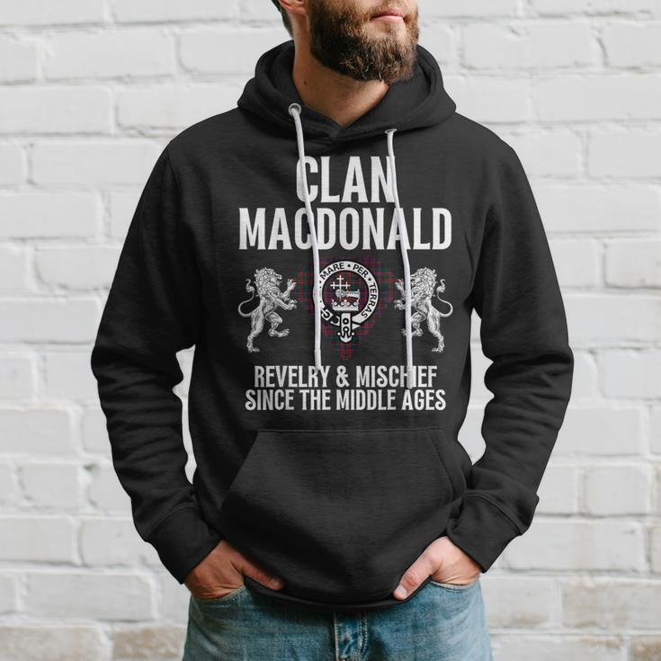 Macdonald Clan Scottish Name Coat Of Arms Tartan Family Hoodie Gifts for Him