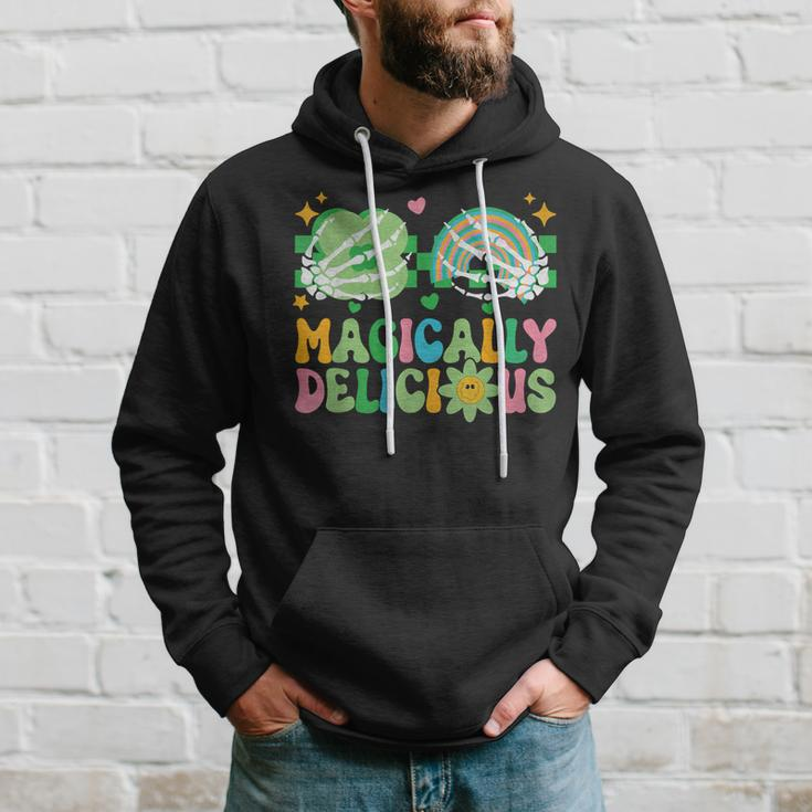 Magically Delicious Hippie St Patrick's Day Skeleton Charms Hoodie Gifts for Him
