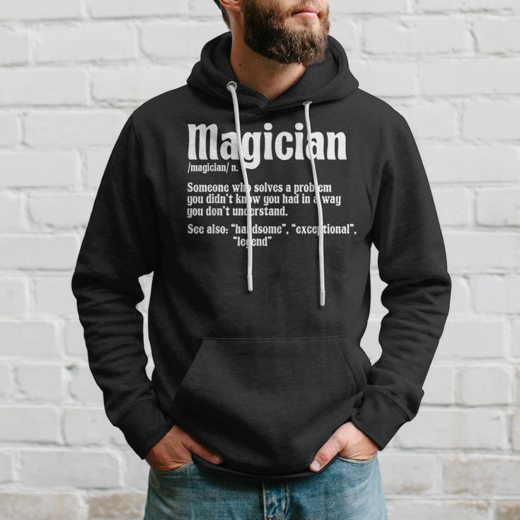 Magician Illusionist Magic Perfomer Magical Card Tricks Hoodie Gifts for Him