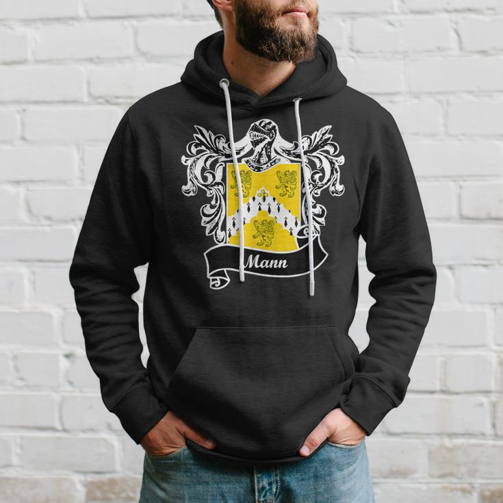 Mann Coat Of Arms Surname Last Name Family Crest Hoodie Gifts for Him