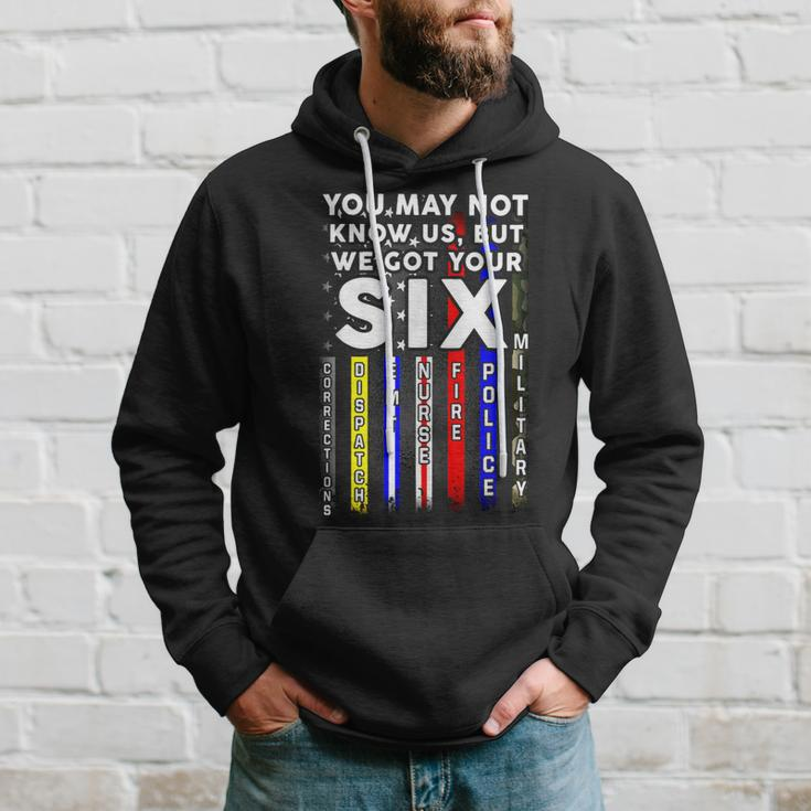 You May Not Know Us But We Got Your 6 Military Police Nurse Hoodie Gifts for Him