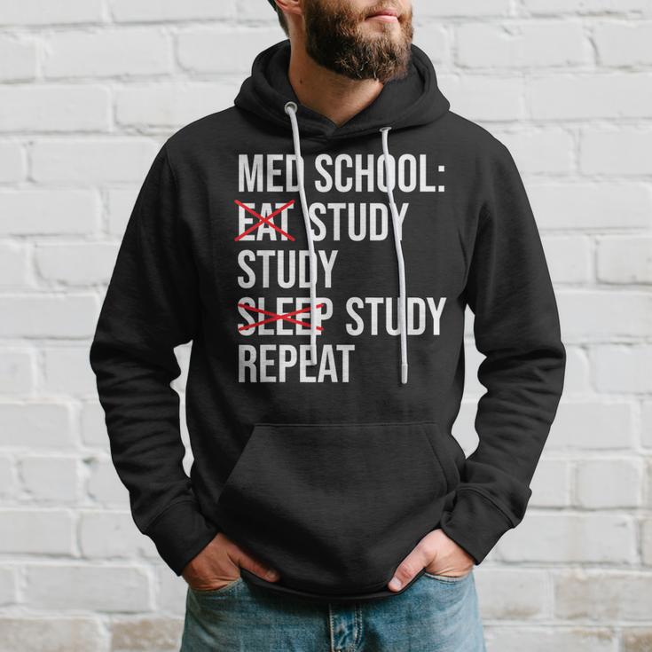 Med School Eat Study Sleep Repeat Medical Student Hoodie Gifts for Him