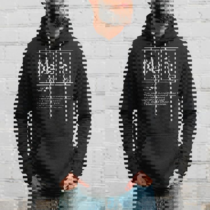 Meh Definition Non-Committal The Element Of Indifference Hoodie Gifts for Him