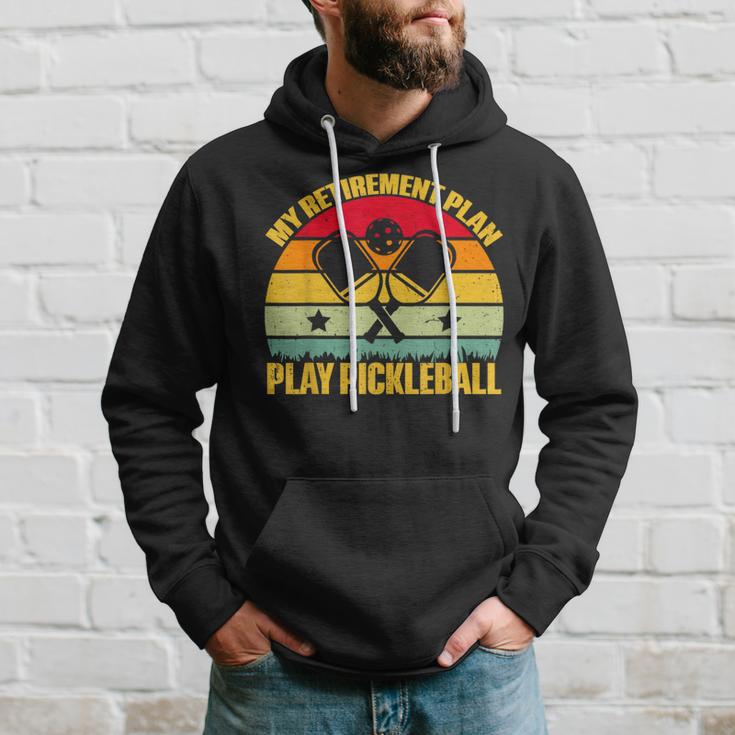 Meine Altersvorsorge Spielen Sie Pickleball Paddleball Player Lustig Kapuzenpullover Geschenke für Ihn