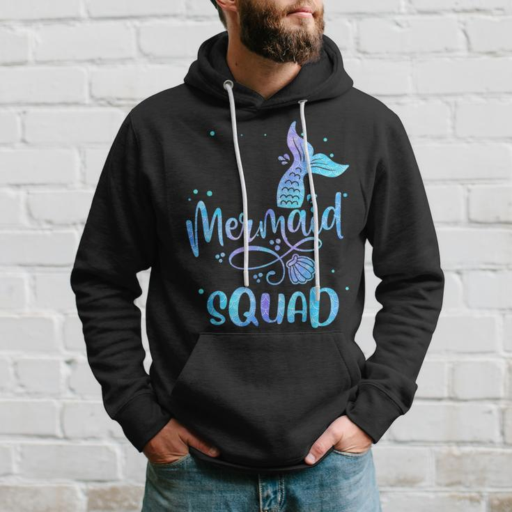 Mermaid Squad Cute Girls Birthday Squad Mermaid Tail Party Hoodie Gifts for Him
