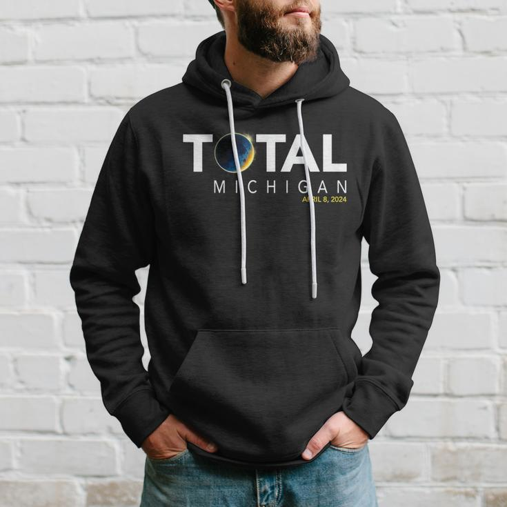 Michigan April 8 Total Solar Eclipse 2024 Hoodie Gifts for Him