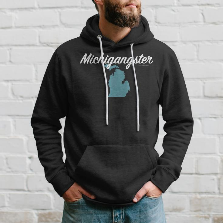 Michigangster Classic Detroit Michigan Mitten Hoodie Gifts for Him
