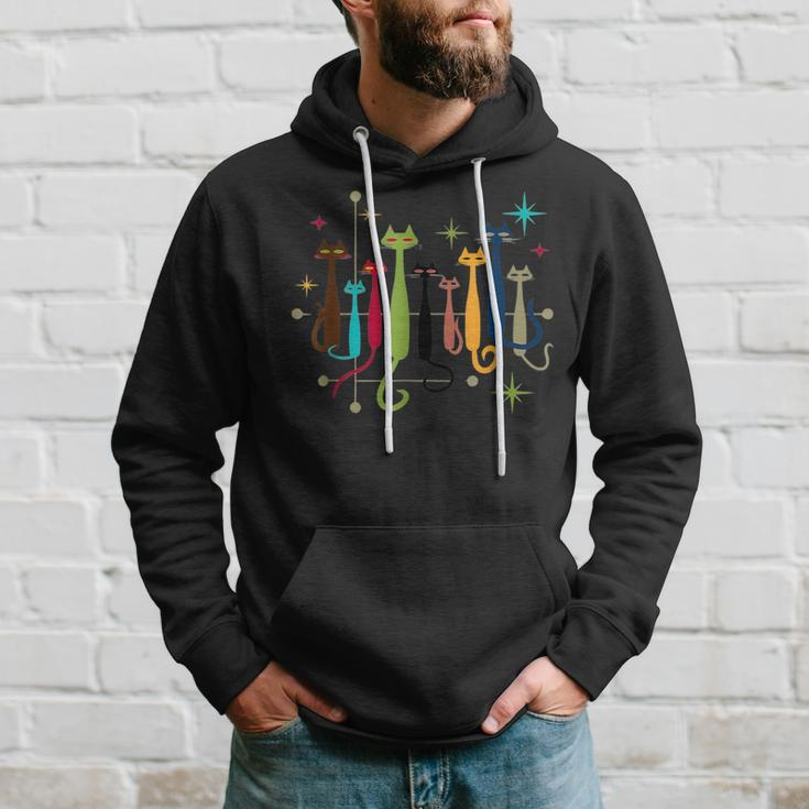 Mid-Century Modern Look Cat 50S 60S Retro Vintage Hoodie Gifts for Him