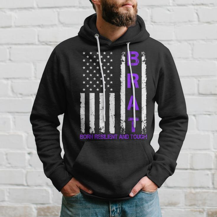 Military Child Us Flag Born Resilient And Tough Brat Hoodie Gifts for Him